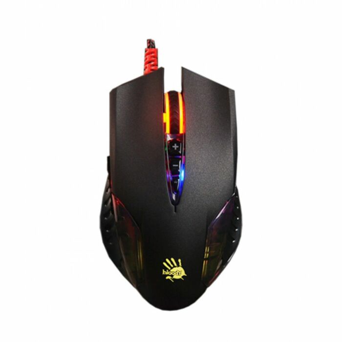 A4Tech Q50 Bloody Metal Feet Neon-X Glide Gaming Mouse - Black