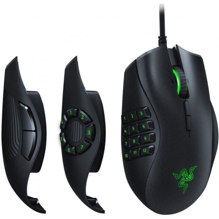 Razer Naga Trinity Multi Color MMO Wired Gaming Mouse (Black) 