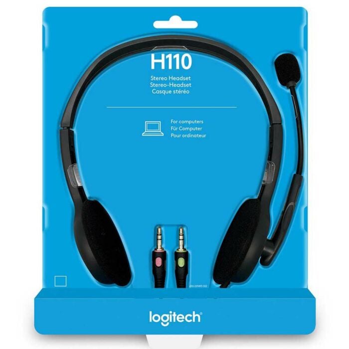 Logitech H110 Wired Stereo Headset (Black)