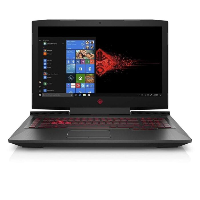 HP Omen 17 AN110nr - 8th Gen Ci7 HexaCore (9-MB Cache) 16GB 1-TB HDD + 128GB SSD 4-GB NVIDIA GeForce GTX1050Ti 17.3" FHD IPS LED Red-Backlit KB W10 (HP Sandblasted Hairline Brushing And Carbon Fiber)