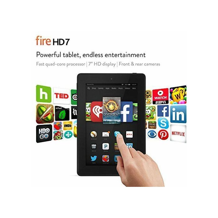 Amazon Kindle Fire HD7 SQ46CW - 4th Gen QuadCore 1.5 GHZ 7"Display 1GB RAM 08GB Storage WiFi Fire OS (Open Box)