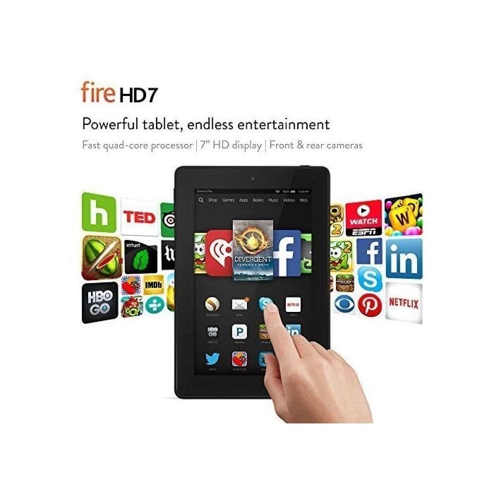 Amazon Kindle Fire HD7 SQ46CW - 4th Gen QuadCore 1.5 GHZ 7"Display 1GB RAM 08GB Storage WiFi Fire OS (Open Box)