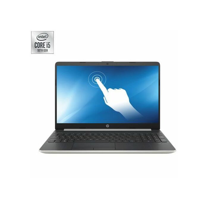 HP 15 DW1008ca Comet Lake - 10th Gen Core i5 QuadCore 08GB 1-TB HDD 15.6" HD 720p MicroEdge Touchscreen Display FP Reader W10 (Natural Silver)