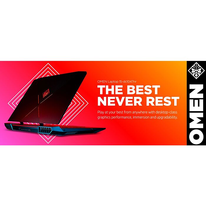 HP OMEN 15 DC1047nr GAMING - 9th Gen Ci7 HexaCore Coffee Lake Processor 32GB 512GB SSD 8-GB Nvidia GeForce RTX2070 GDDR6 15.6" Full HD IPS MicroEdge 144Hz LED 2-Zones Red Backlit KB W10 B&O Play ThunderBolt-3 (Shadow Black)