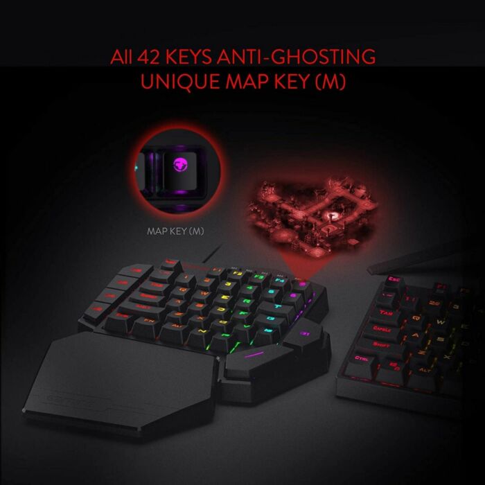 Redragon K585 DITI One-Handed RGB Mechanical Professional Wired Gaming Keyboard
