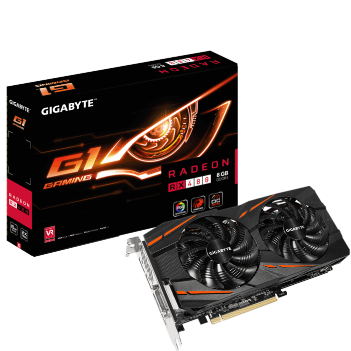 Gigabyte RX 480 G1 Gaming 8GB 256bit GDDR5 Graphics Card (GV-RX480G1 GAMING-8GD)