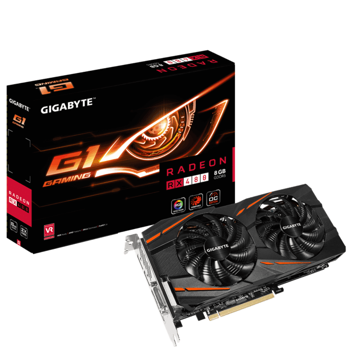 Gigabyte RX 480 G1 Gaming 8GB 256bit GDDR5 Graphics Card (GV-RX480G1 GAMING-8GD)
