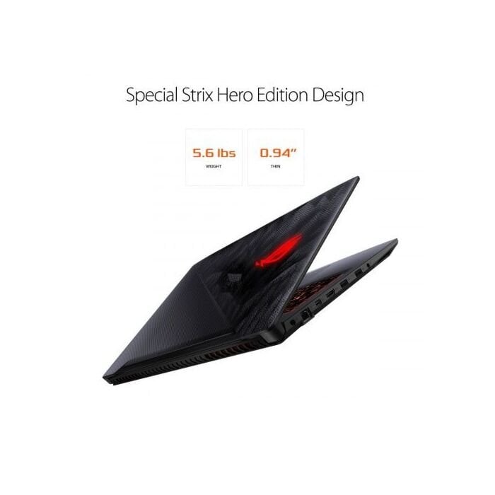 Asus ROG Strix GL503GE HERO Edition - 8th Gen Ci7 HexaCore (9-MB Cache) 16GB 1TB HDD + 256 GB SSD 4-GB NVIDIA Geforce GTX1050Ti 15.6" FHD 1080p 120Hz W10 RGB Backlit KB (With ASUS SICA Mouse)