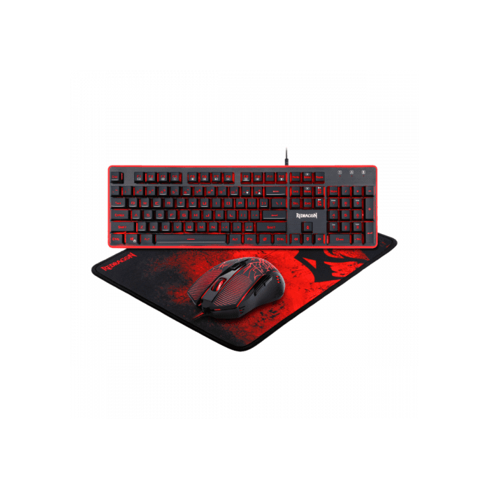 Redragon S107 (3 in 1) (Gaming Keyboard K509 DYAUS RGB + Mouse M608 3200DPI + Mouse Pad P016 PISCES)