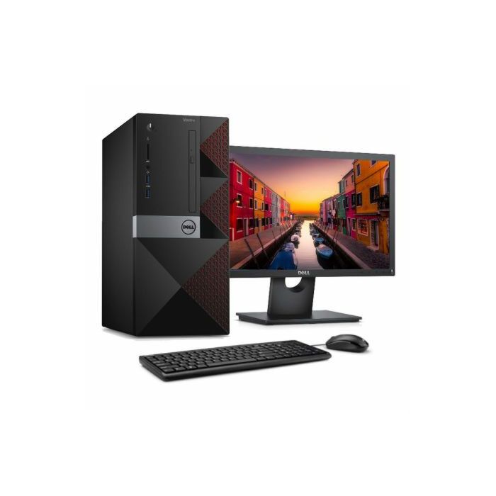 Dell Vostro 3669 Mini Tower - Intel Core i5 7400 3.0 GHz 7th Generation 4GB 1TB WIFI Bluetooth DVDRW With Dell E1916HV 18.5" LED Keyboard and Mouse (3 Years Dell Local Pro Support Warranty)