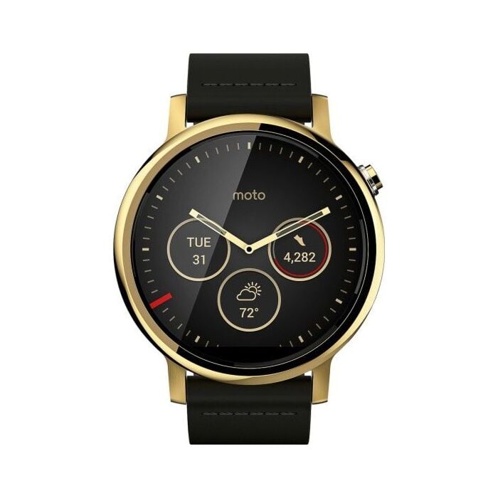 Moto 360 Men's 2nd Gen SmartWatch 46mm Gold with Leather Band