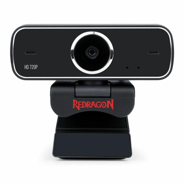 Redragon GW600 720P Webcam with Built-in Dual Microphone 360-Degree Rotation - 2.0 USB Skype Computer Web Camera