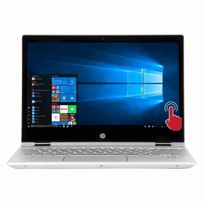HP Pavilion x360 Laptop 14 CD2053cl Comet Lake - 10th Gen Core i5 QuadCore 08GB 256GB SSD 14" Full HD IPS MicroEdge Touchscreen Convertible B&O Play Backlit KB W10 FP Reader (Silver, Certified Refurbished)