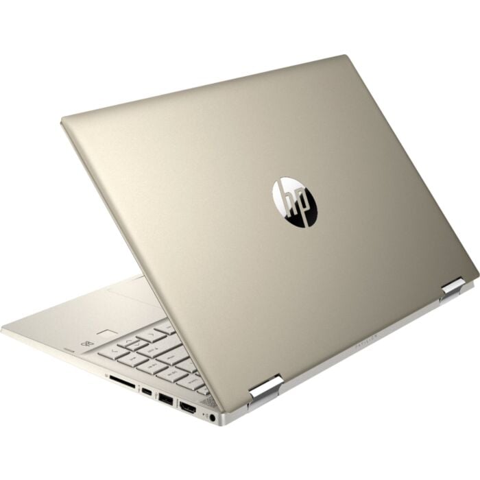 HP Pavilion x360 Laptop 14m DW1023dx Tiger Lake - 11th Gen Core i5 QuadCore 08GB 256GB SSD 14" Full HD IPS MicroEdge x360 Convertible Touchscreen B&O Play Backlit KB W10 FP Reader (Luminous Warm Gold)
