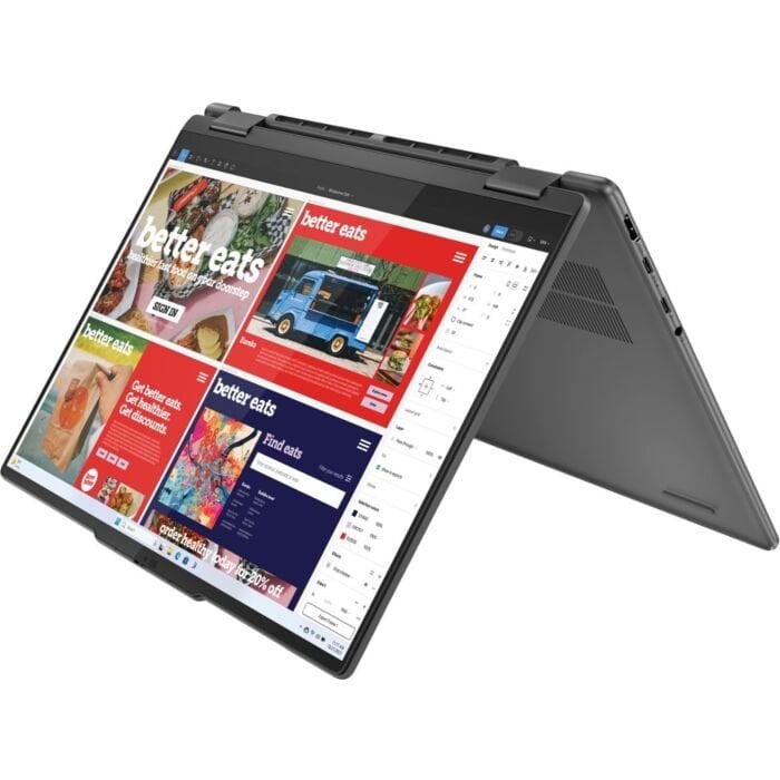 Lenovo Yoga 7 2 in 1 14 - Intel Core Ultra 7 155U Processor 16-GB 1-TB SSD Intel Integrated Graphics 14" WUXGA 1200p IPS 300nits DolbyVision MicroEdge Touchscreen Convertible Display Backlit KB FP Reader W11 TPM (Storm Grey, NEW)