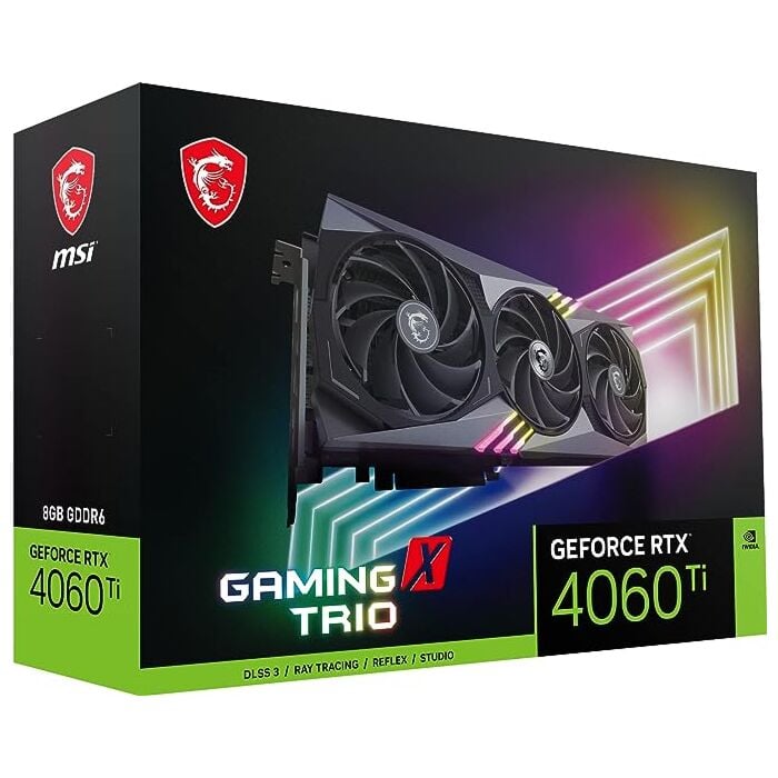 MSI GeForce RTX 4060 Ti Gaming X Trio 8G (8GB GDDR6/PCI Express 4.0/2685MHz/18000MHz)