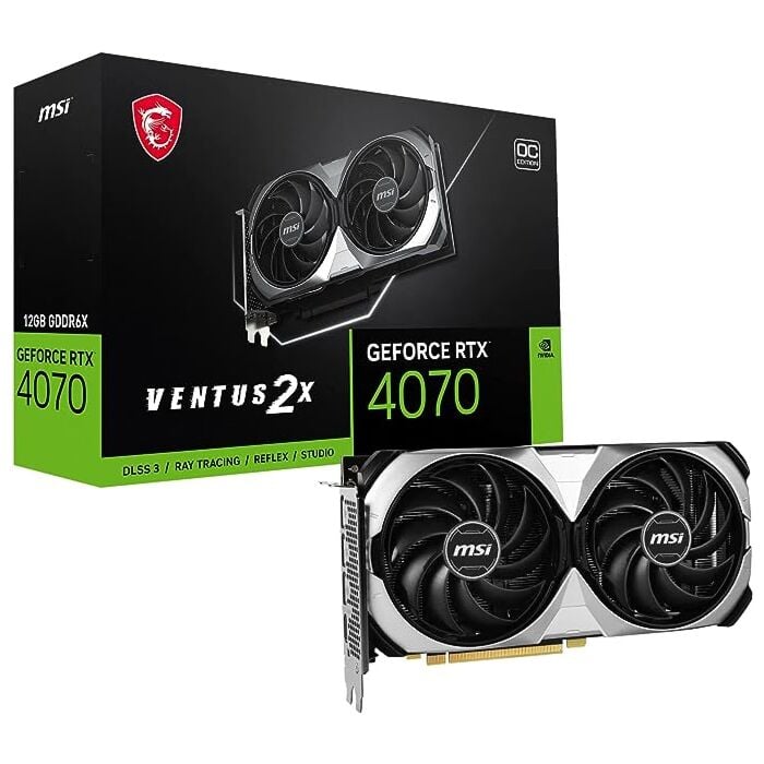 MSI Geforce 12GB RTX 4070 Ventus 2X OC GDDR6X 192-Bit Graphic Card