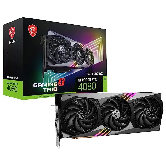 MSI Gaming GeForce RTX 4080 16GB GDRR6X 384-Bit HDMI/DP Nvlink Tri-Frozr 3 Ada Lovelace Architecture Graphics Card (Gaming X Trio)