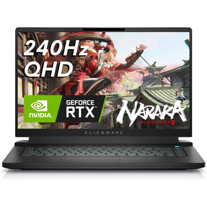 Dell Alienware m15 R7 Gaming Laptop - AMD Ryzen 7 6800H OctaCore Processor 16-GB 512-GB SSD 8-GB NVIDIA GeForce RTX3070Ti GDDR6 GC 15.6" Quad HD 240Hz CV+ NVIDIA G-SYNC Display RGB Backlit KB W11 (Dark Side of the Moon, USED)