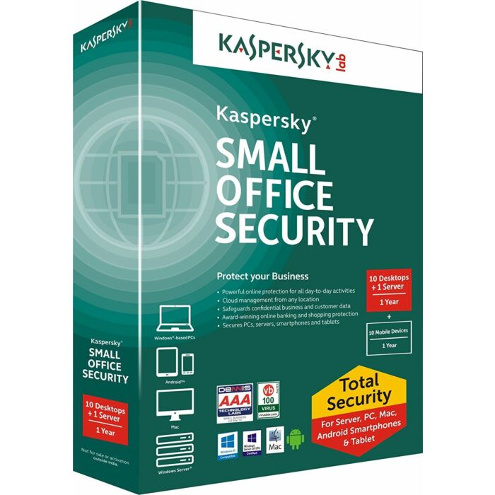 Kaspersky Small Office Security (1 Server 10 PC + 10 Mobile Security 1 Year)