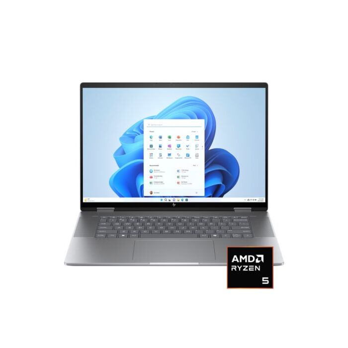 HP Envy x360 Laptop 16 AD0013dx - AMD Ryzen 5 8640HS 6 Core Processor 8-GB 512-GB SSD AMD Radeon GC 16" WUXGA 1200p IPS MicroEdge Touchscreen Convertible Display Audio by PolyStudio Backlit KB W11 (Meteor SIlver, NEW)