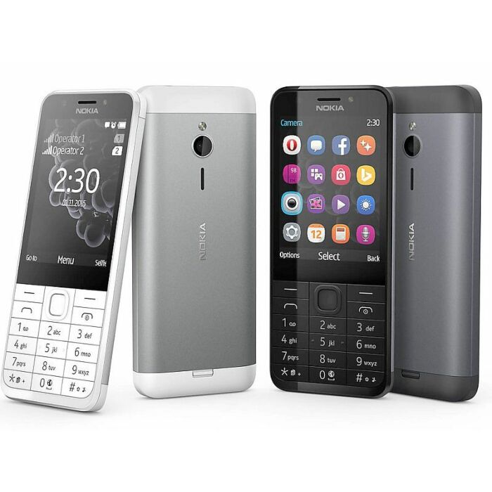 Nokia 230 16MB Black/White (Brand Warranty)