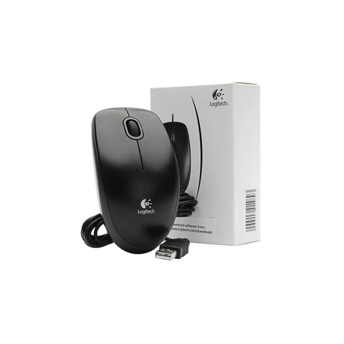 Logitech B100 Optical USB Mouse (Black, NEW)