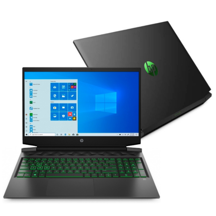 HP Pavilion Gaming Laptop 16 A0051wm - Comet Lake - 10th Gen Core i5 QuadCore 08GB to 32GB 256GB to 01-TB SSD 4-GB NVIDIA GeForce GTX 1650 GDDR6 16.1" Full HD 1080p IPS MicroEdge 300nits Display B&O Play Backlit KB W10 (Shadow Black, Acid Green KB)