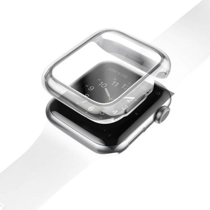 UNIQ GARDE HYBRID Apple Watch Series 1-6 & SE/SE2 Case With Screen Protection (44MM) – Dove (Clear)
