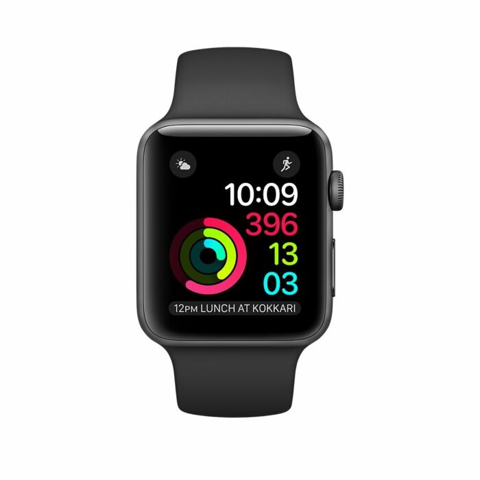 Apple iWatch MP062 Series 2 42mm Grey Case with Black Sport Band Space Grey Aluminum