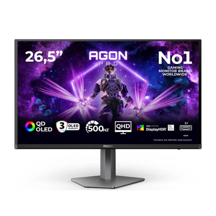 AOC AG276QKD2 27" QHD 1440p 500Hz QD-OLED Panel Gaming Monitor (Black,1 Year Local Warranty, NEW)