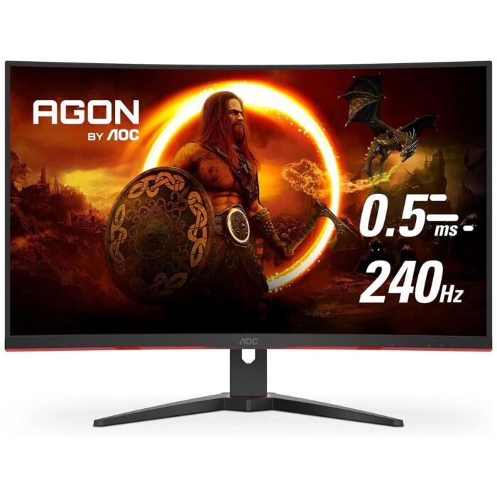 AOC C32G2ZE 32-Inch Full HD 1080p 240Hz VA Panel Frameless Curved Gaming Monitor (Black)