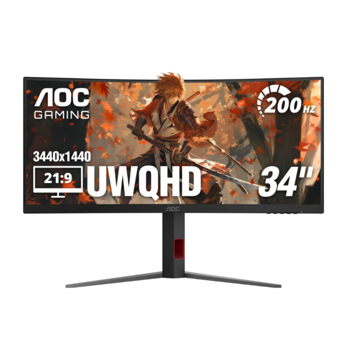 AOC CU34G4H 34" WQHD 1440p 200Hz Fast VA Panel Curved Frameless Gaming LED Monitor (Black, 1 Year Direct Local Warranty, NEW)