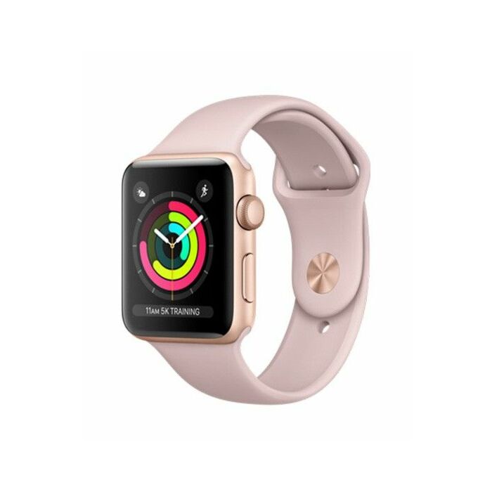 Apple iWatch MQL22 Series 3 42mm Gold Aluminium Case with Pink Sand Sport Band