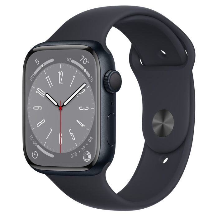 Apple Watch Series 8 41mm Midnight Aluminum Case with Midnight Sports Band (2022)