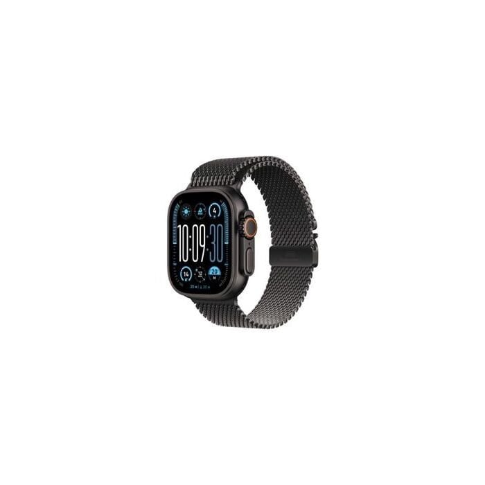 Apple Watch Ultra 2 Black Titanium 49mm Case With Black Milanese Loop