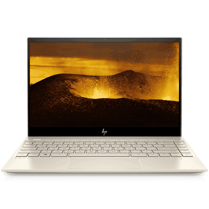 HP Envy 13 AQ1044Tu Comet Lake - 10th Gen Core i7 QuadCore 08GB 256GB SSD 13.3" Full HD IPS MicroEdge 1080p Touchscreen LED Backlit KB FP Reader Win 10 B&O Quad Speakers (Gold, HP Direct Local Warranty)