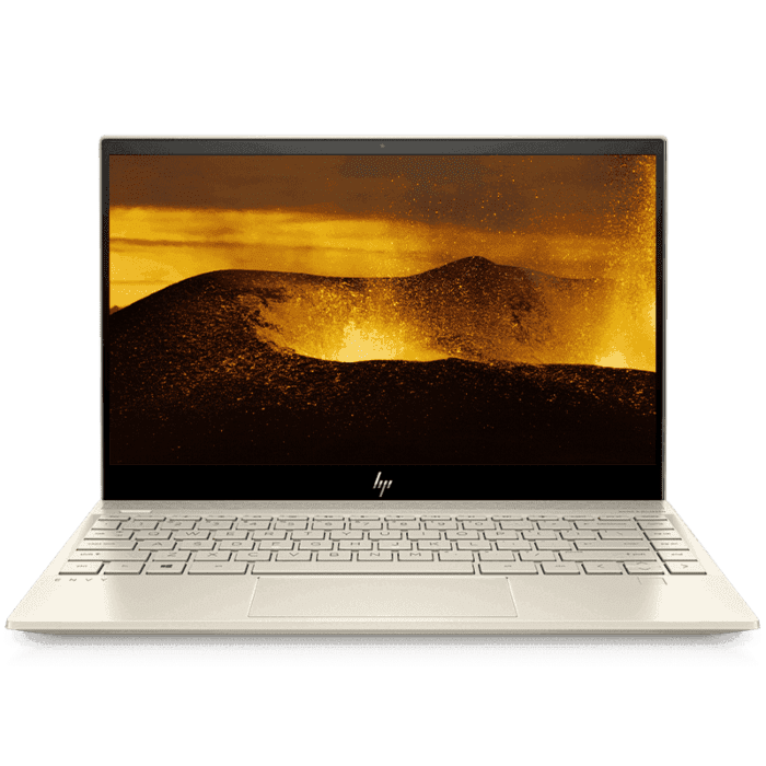HP Envy 13 AQ1044Tu Comet Lake - 10th Gen Core i7 QuadCore 08GB 256GB SSD 13.3" Full HD IPS MicroEdge 1080p Touchscreen LED Backlit KB FP Reader Win 10 B&O Quad Speakers (Gold, HP Direct Local Warranty)