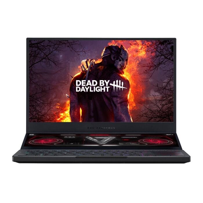 Asus ROG Zephyrus DUO 15 SE Gaming Laptop - AMD Ryzen 9 5900HX 32GB 1-TB SSD 16-GB NVIDIA GeForce RTX3080 GDDR6 15.6" Full HD 1080p 300Hz IPS Pantone Validated Display + 14" ROG ScreenPad Plus Touchscreen Secondary Display RGB BKB W10 Pro (Off Black)