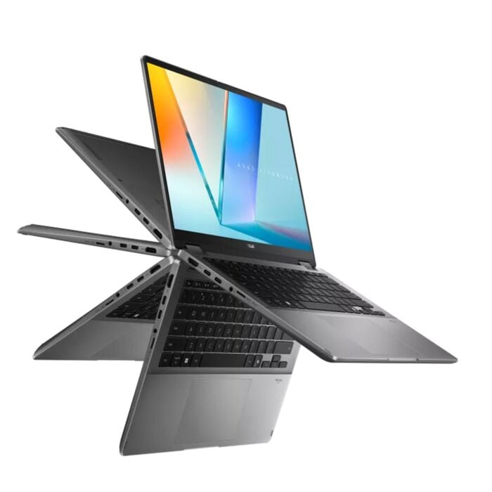 ASUS Vivobook 14 Flip TP3407SA - Intel Core Ultra 7 256V Processor 16-GB 512-GB SSD Intel Arc Graphics 14" WUXGA OLED 60Hz Touchscreen Convertible Display Backlit KB W11 (Matte Gray, Open Box)