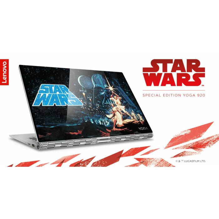 Lenovo Yoga 920 x360 14 - 2 in 1 Laptop - 8th Gen Ci7 QuadCore 16GB 512GB 13.9" Ultra HD 4K Touchscreen Convertible Backlit KB FP-Reader W10 Dolby Atmos Sound (Glass, Star Wars Edition)