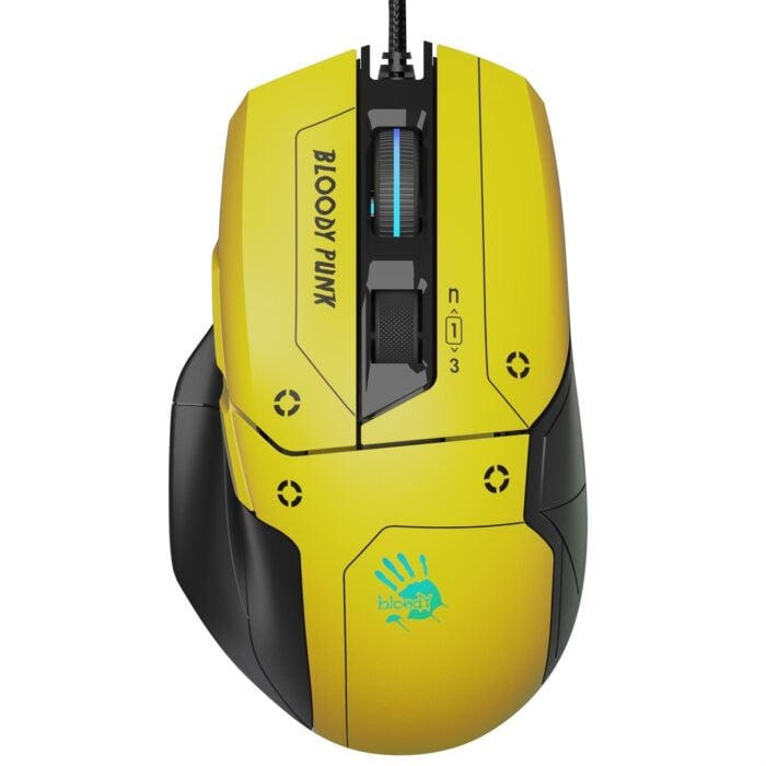 Bloody W70 Max RGB Gaming Mouse (Punk Yellow)