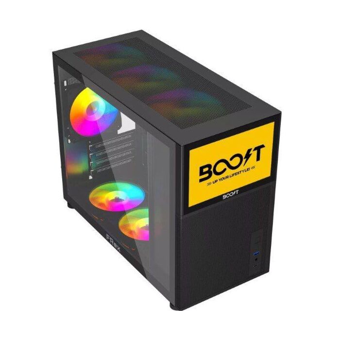 Boost T-Rex LED Mini-Tower microATX PC Case Black