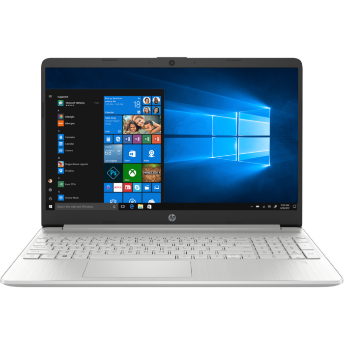 HP 15 DY1091wm Ice Lake - 10th Gen Core i3 08GB TO 32GB 256GB SSD TO 1-TB SSD 15.6" HD LED 720p  Win 10 (Customize, Natural Silver)