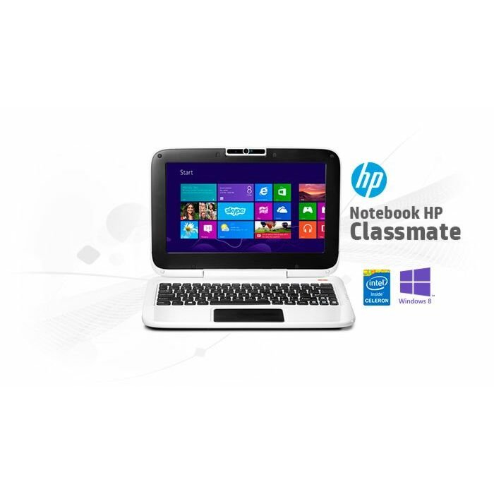 HP Classmate PC - Intel Celeron 02GB 320GB HD Camera Adjustable HDMI Port 10.1" Win 8.1