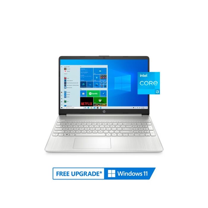HP 15 DY2091wm - Tiger Lake - 11th Gen Core i3 08GB to 32GB 256GB SSD to 2-TB SSD 15.6" HD 720p Micro-Edge 250nits LED Display W10 (Natural Silver)