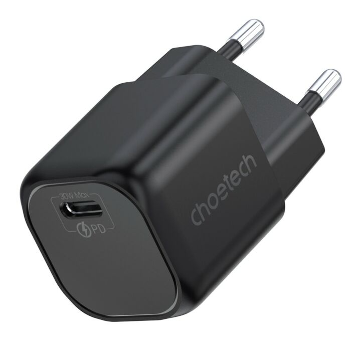 Choetech GaN USB Type C 30W Charger, Power Delivery – EU – Black (PD5007)