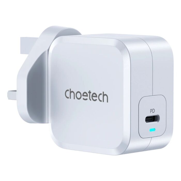 Choetech USB-C PD 45W GaN Type-C Wall Charger – UK – White (PD8007)