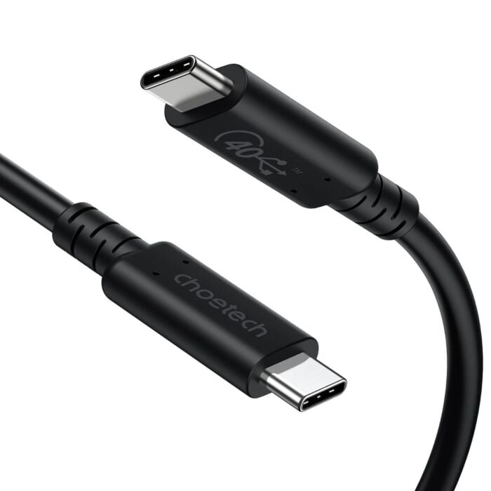 Choetech USB-C – USB-C USB 4 Gen3 100W 40Gbps / 8K (0.8m) Cable – Black (XCC-1028)