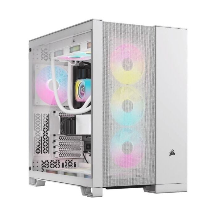 Crosair 6500D Tempered Glass Dual Chamber PC Case (White)